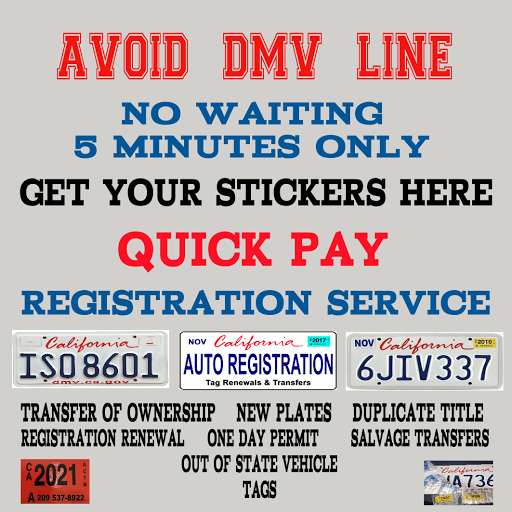 Quick Pay DMV Registration Services - Vehicle Registration Renewal Service in Daly City CA