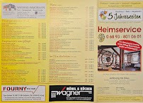 Menu du Gasthaus Fünf Jahreszeiten à Saarbrücken