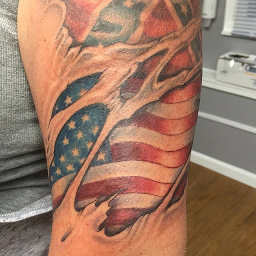 Explore half sleeve tattoo ideas, creative tattoo ideas in Palmyra, available at Muse Tattoo & Body Piercing