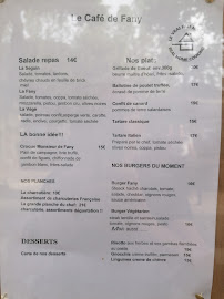 Menu du Le café de Fany à Nans-les-Pins