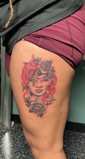 Explore jolly roger tattoo ideas, creative tattoo ideas in Meridian, available at Creative Pain Tattoo Studio