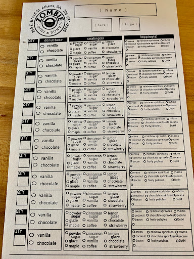 Coffee Shop «Zombie Coffee and Donuts», reviews and photos, 350 E Broad St, Athens, GA 30601, USA