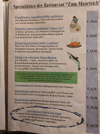 Restaurant allemand Restaurant Zum Moorteich GmbH à Scharbeutz (le menu)