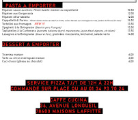 Caffe e Cucina à Maisons-Laffitte menu