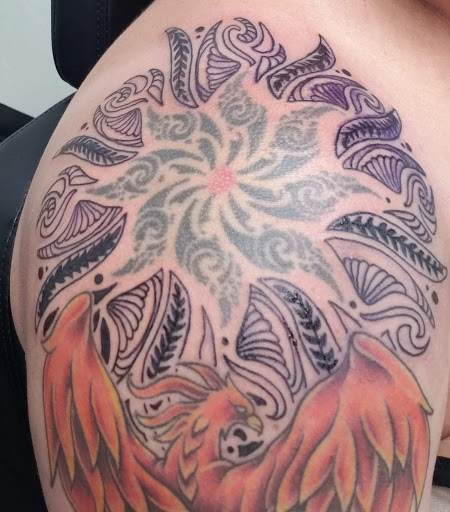 Explore lilac tattoo ideas, creative tattoo ideas in Sheboygan Falls, available at Full Throttle Ink LLC