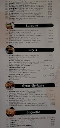 Livraison de pizzas City Pizza à Luckenwalde (le menu)