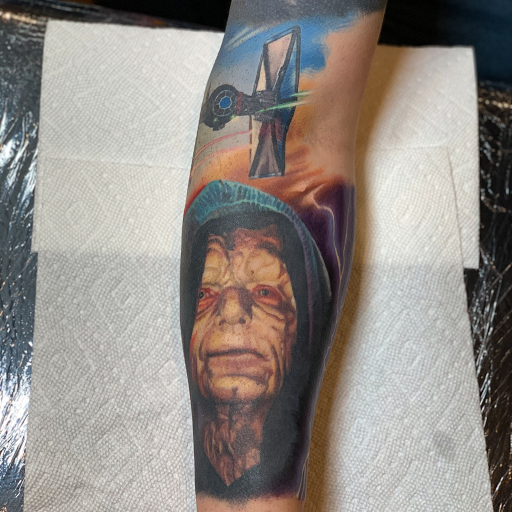 Explore men shoulder tattoo ideas, creative tattoo ideas in Senoia, available at Messenger Tattoo Studio
