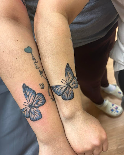 Explore men arm sleeve tattoo ideas, creative tattoo ideas in New Hampton, available at Crescent Moon Tattoo