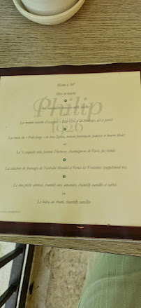 Restaurant français Restaurant Philip à Fontaine-de-Vaucluse (la carte)