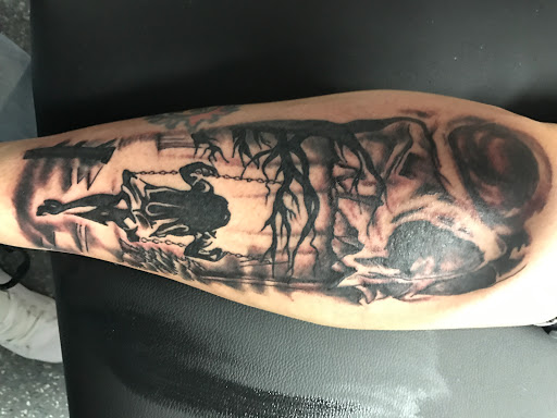 Explore mickey mouse tattoo ideas, creative tattoo ideas in Muncie, available at The Tattoo Studio