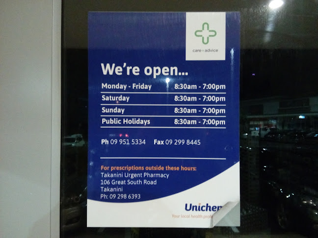 Comments and reviews of Unichem Takanini Pharmacy