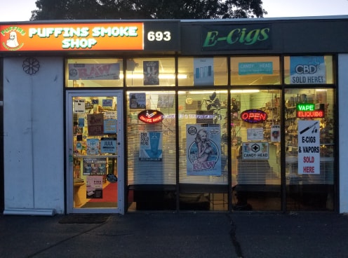 Puffins Smoke Shop, 691 Washington St, Attleboro, MA 02703, USA, 