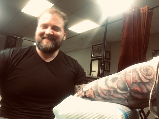 Explore feminine arm tattoo ideas, creative tattoo ideas in Brick, available at Hand Forged Tattoo