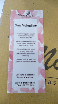 Menu du Nonna Tuta à Salerno