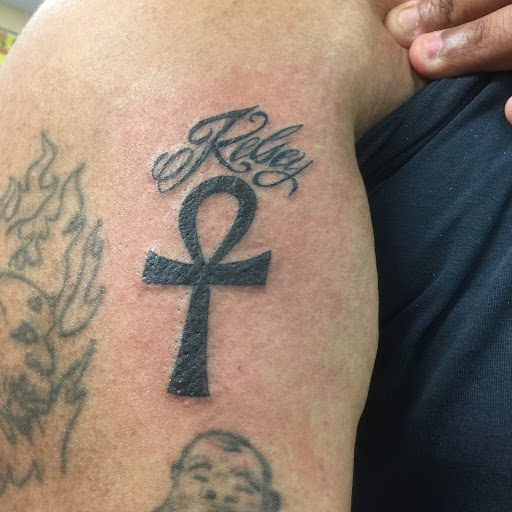 Explore thin blue line tattoo ideas, creative tattoo ideas in Orange Beach, available at Orange Beach Tattoos