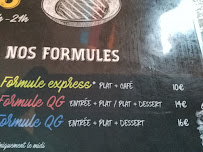 Le QG à Paris menu