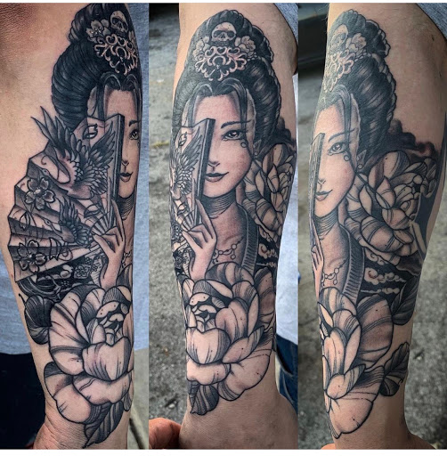 Explore full sleeve tattoo ideas for men, creative tattoo ideas in Fort Wayne, available at Grade A Tattoos and Body Piercing
