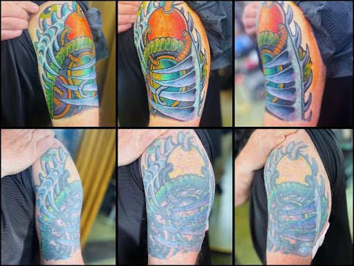Explore inner biceps tattoo ideas, creative tattoo ideas in Belgrade, available at The Loyal Sparrow Tattoo and Piercing