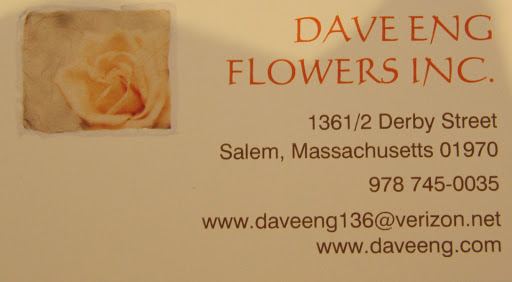 Florist «Dave Eng Flowers», reviews and photos, 136 1/2 Derby St, Salem, MA 01970, USA