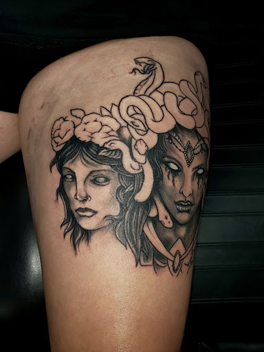 Explore scalp tattoo ideas, creative tattoo ideas in Iowa Falls, available at BiPolar Studios