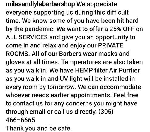 Barber Shop «Miles & Lyle Luxury Barbershop», reviews and photos, 19044 NE 29th Ave, Aventura, FL 33180, USA