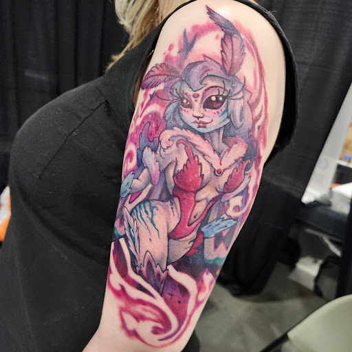 Explore flower back tattoo ideas, creative tattoo ideas in Augusta, available at Mr. Tattoo