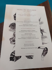 Uma Nota à Paris menu