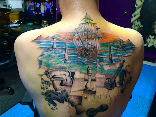 Explore daredevil tattoo ideas, creative tattoo ideas in New Port Richey, available at Zodiac Tattooing & Body Piercing