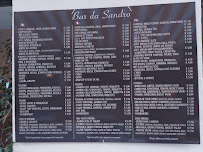 Menu du Bar da Sandro à Sanremo