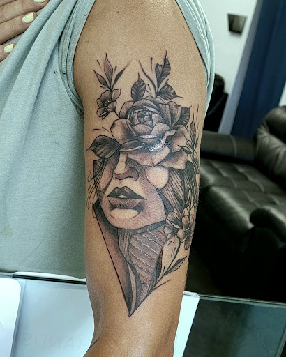 Explore mens tattoo sleeve ideas black and grey, creative tattoo ideas in Salem, available at Mayhem Tattoo