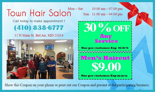 Hair Salon «Town Hair Salon», reviews and photos, 12 N Main St, Bel Air, MD 21014, USA