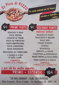 Menu du Le Pizze Di Pizzo Di Orlando Pizzolato à Affi