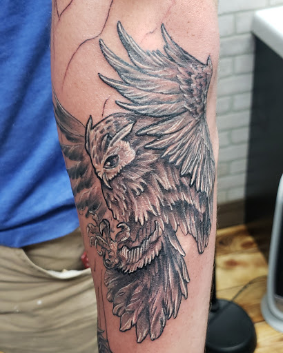 Explore nose tattoo ideas, creative tattoo ideas in Sioux City, available at Thorn-Side Tattoo & Piercing