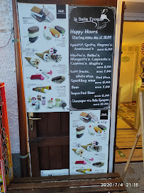 Menu / carte de La Belle Epoque à Castiglioncello