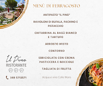 Menu du Ristorante pizzeria il pino à Lanciano