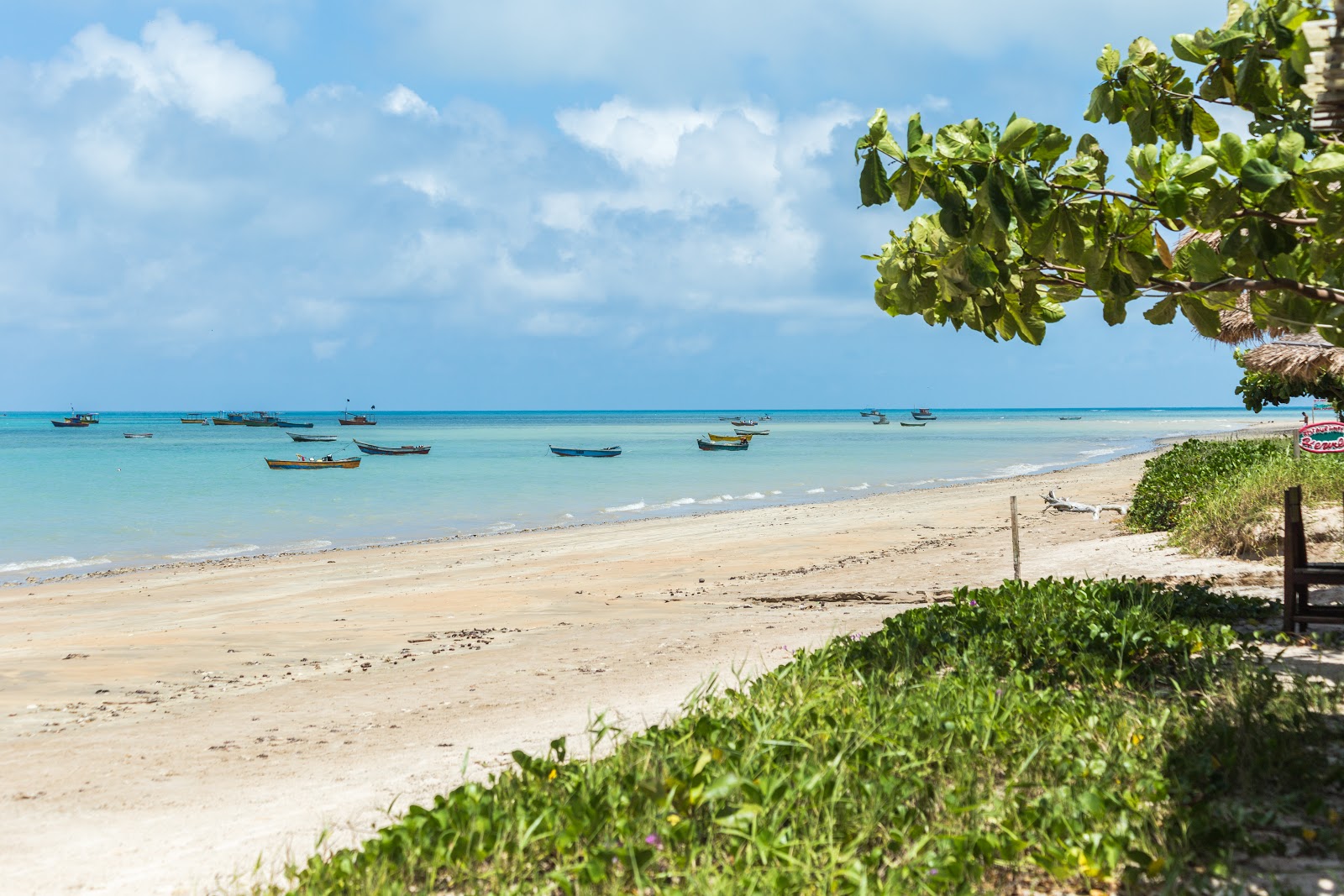 Foto van Strand van Cumuruxatiba met ruim strand