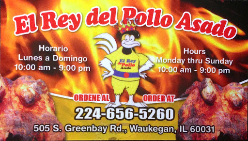 Mexican Restaurant «El Rey Del Pollo Asado», reviews and photos, 505 S Green Bay Rd, Waukegan, IL 60085, USA