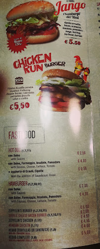 Zeppelin à Spoleto menu