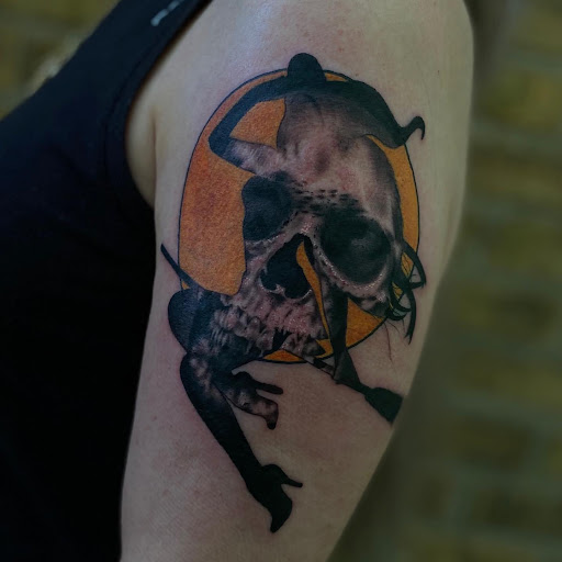 Explore men tattoo ideas shoulder, creative tattoo ideas in Lake Villa, available at Eternal Tiger Tattoo