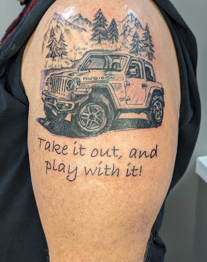 Explore line tattoo ideas for guys, creative tattoo ideas in Havre De Grace, available at Instant History Tattoo