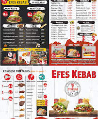 Carte du Efes Kebab à La Charité-sur-Loire