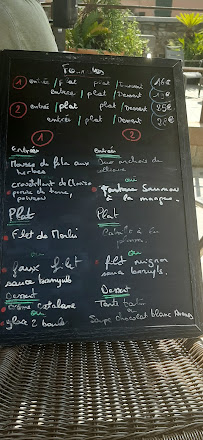 Restaurant de poisson L'Amphitryon à Collioure (le menu)