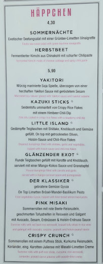 Restaurant végétalien Secret Garden | Vegan Sushi à Berlin (le menu)