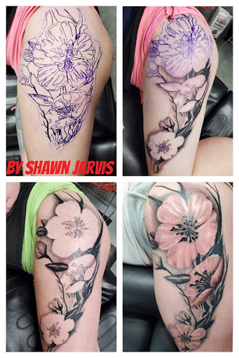 Explore simple space tattoo ideas, creative tattoo ideas in Hilliard, available at 22 Caliber Tattoo Mega Studio