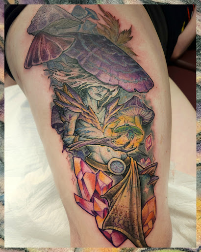 Explore lining tattoo ideas, creative tattoo ideas in Augusta, available at Mr. Tattoo