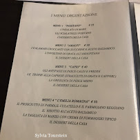 Menu du Al Cenacolo à Modena