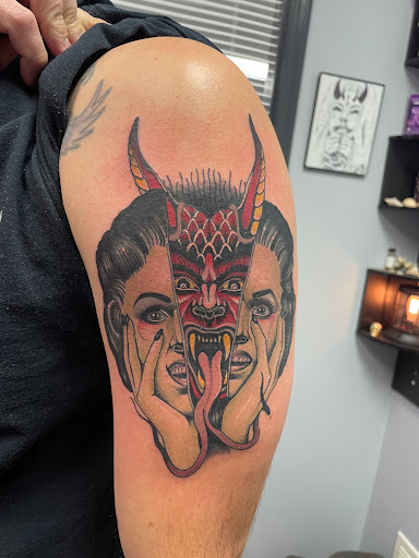 Explore picasso tattoo ideas, creative tattoo ideas in Conroe, available at Monsters Ink, LLC