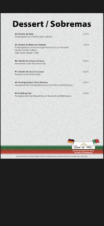 Casa do Sol à Witten menu