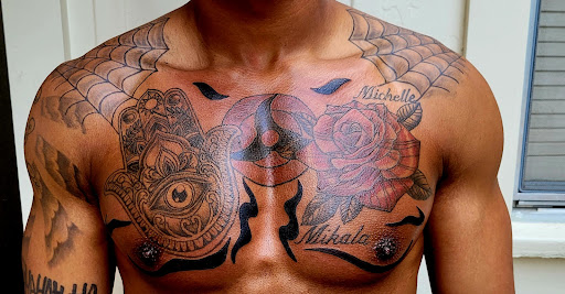 Explore fine line name tattoo ideas, creative tattoo ideas in Meridian, available at SK-Tattoo1