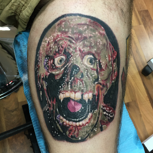 Explore lilo and stitch tattoo ideas, creative tattoo ideas in Chicago, available at Shreds Inferno Custom Tattoos